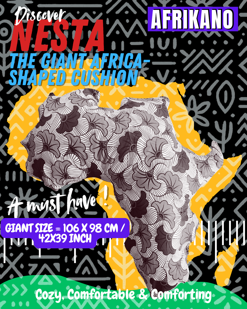 NESTA CUSHION RED RIVER